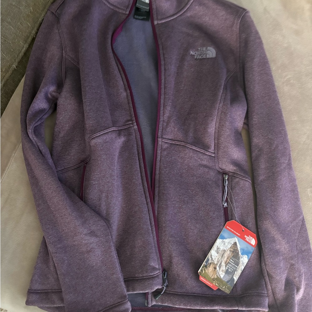 The North Face Women's Heathered Purple Soft-shell Jacket